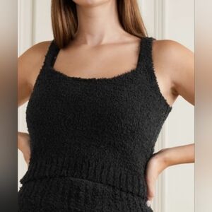 SKIMS Cozy Knit Tank Black NWT